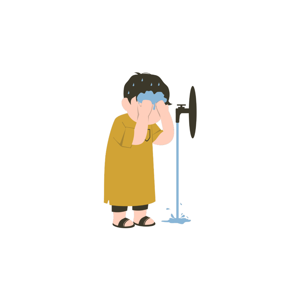 Wipe Head Massah - How to Perform Ablution